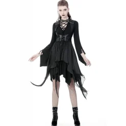 Outlet Punk Asymmetric Chiffon – Liivi Mekot|Goottikamaa
