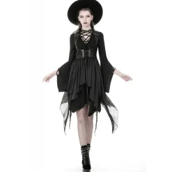 Outlet Punk Asymmetric Chiffon – Liivi Mekot|Goottikamaa