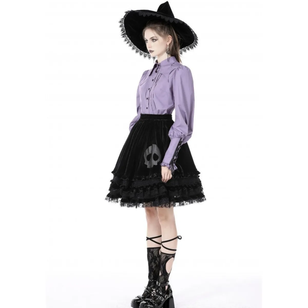 Sale Purple Witch - Kauluspaita Goottikamaa|Pitkähihaiset