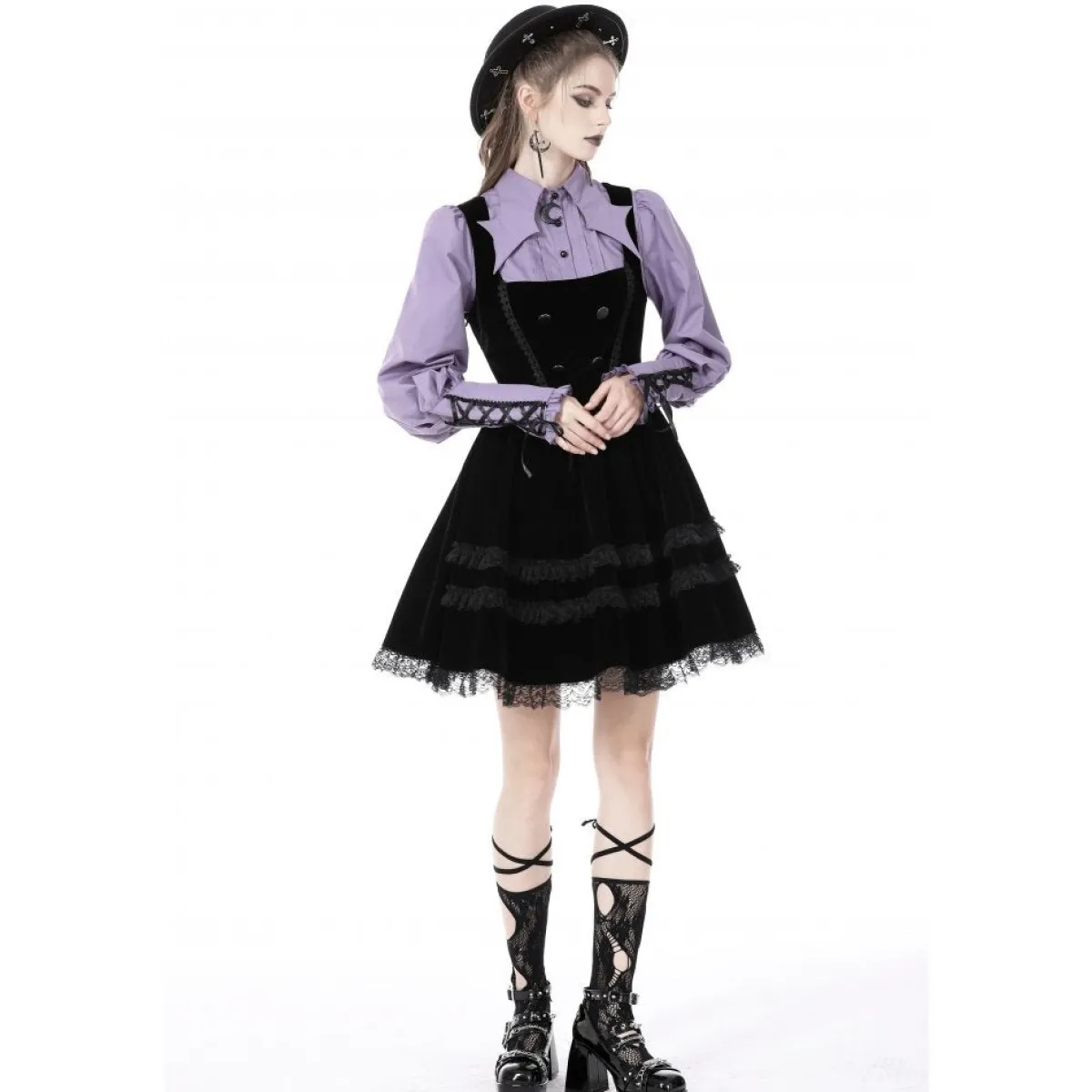 Sale Purple Witch - Kauluspaita Goottikamaa|Pitkähihaiset
