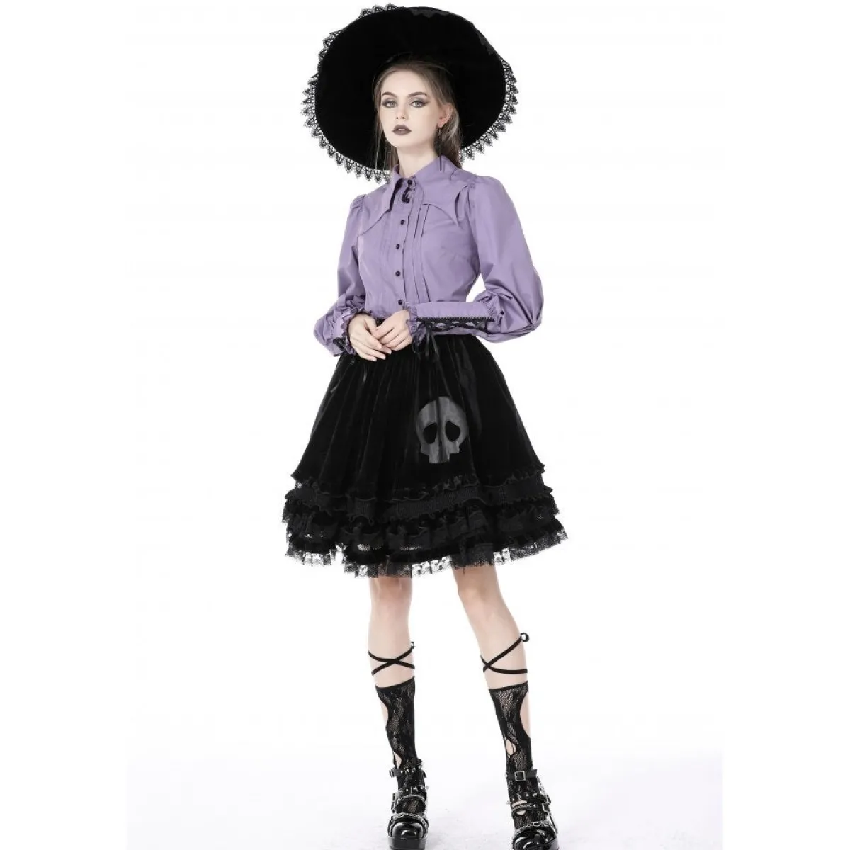 Sale Purple Witch - Kauluspaita Goottikamaa|Pitkähihaiset