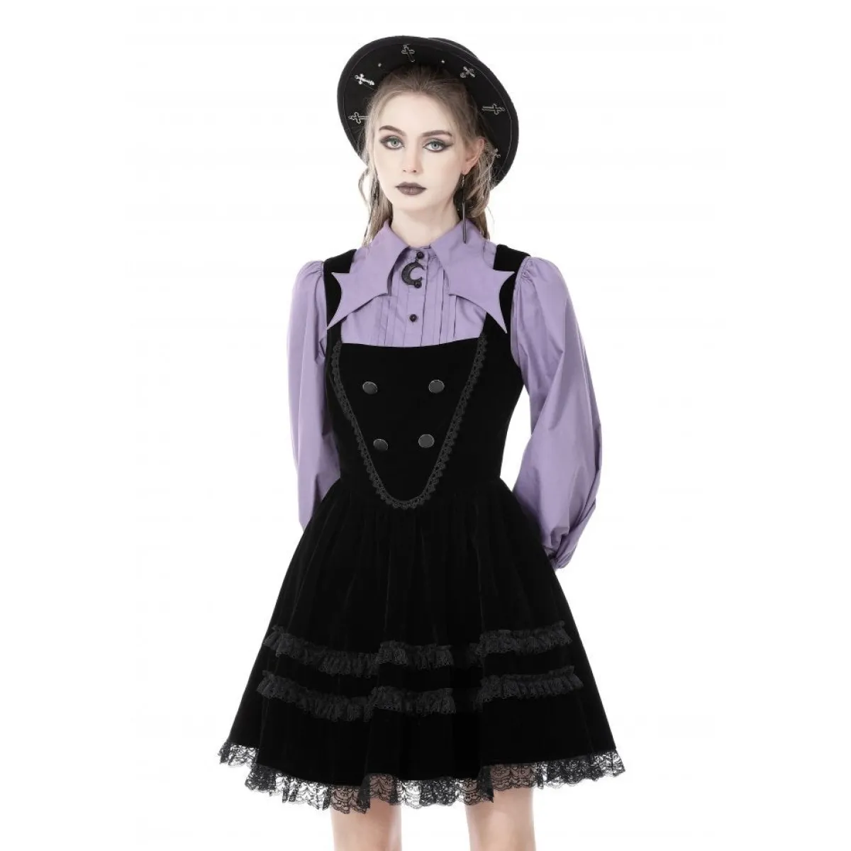 Sale Purple Witch - Kauluspaita Goottikamaa|Pitkähihaiset