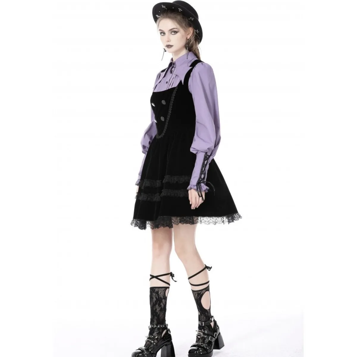 Sale Purple Witch - Kauluspaita Goottikamaa|Pitkähihaiset