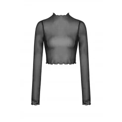 Hot Transparent High Neck - Mesh paita Goottikamaa|Pitkähihaiset