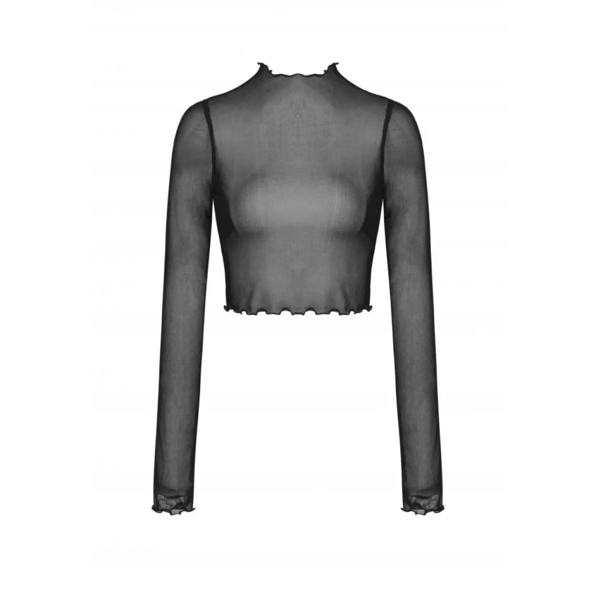 Hot Transparent High Neck - Mesh paita Goottikamaa|Pitkähihaiset