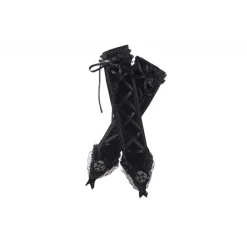 Clearance Velvet Lace Up - Käsineet Käsineet