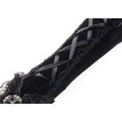 Clearance Velvet Lace Up - Käsineet Käsineet