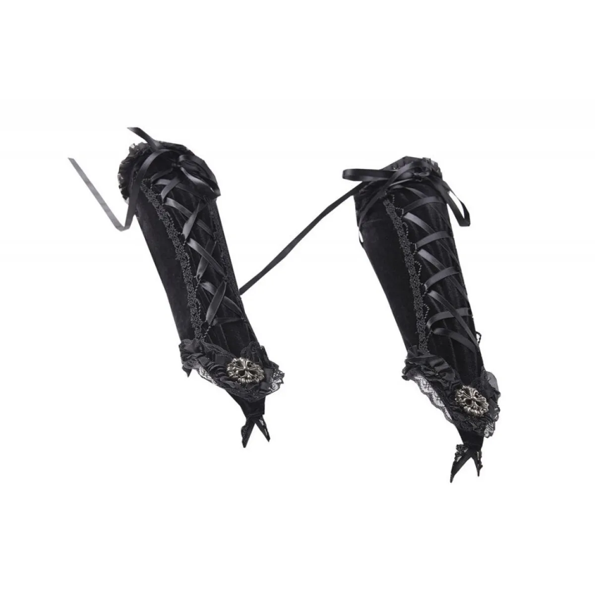 Clearance Velvet Lace Up - Käsineet Käsineet