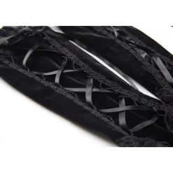 Clearance Velvet Lace Up - Käsineet Käsineet