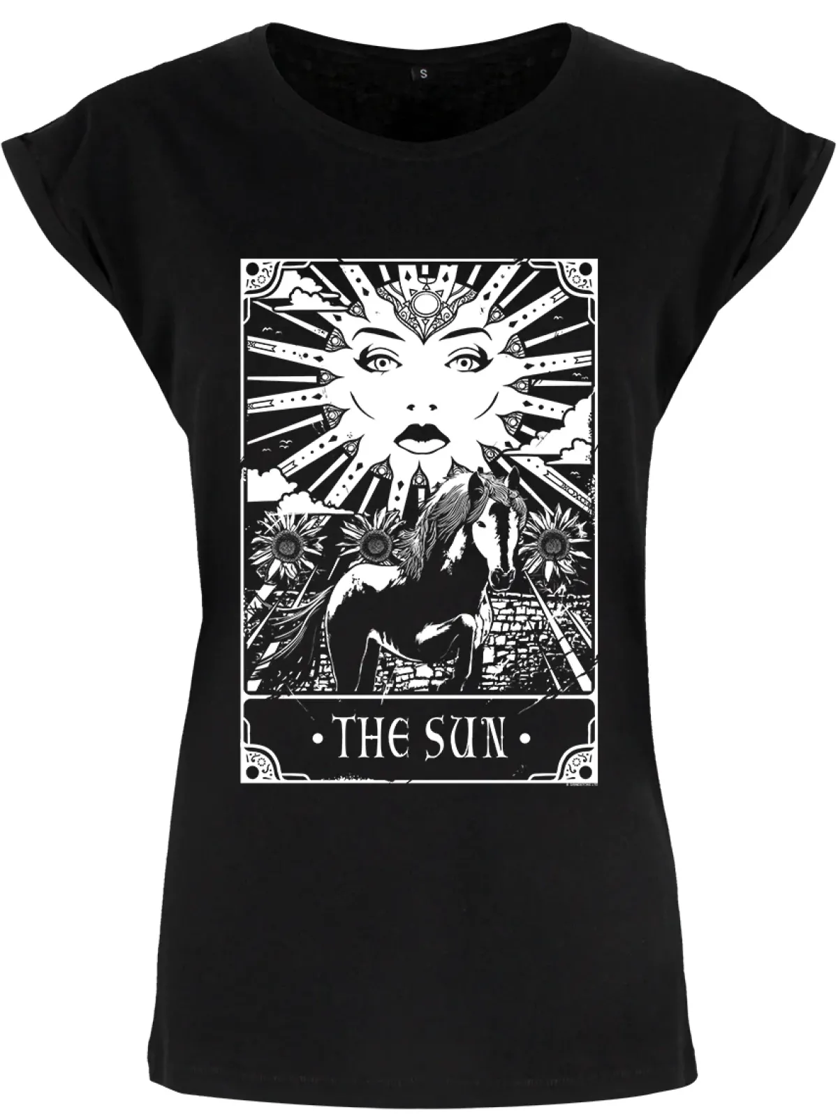 Online : The Sun - naisten t-paita T-Paidat|Tarot Tuotteet