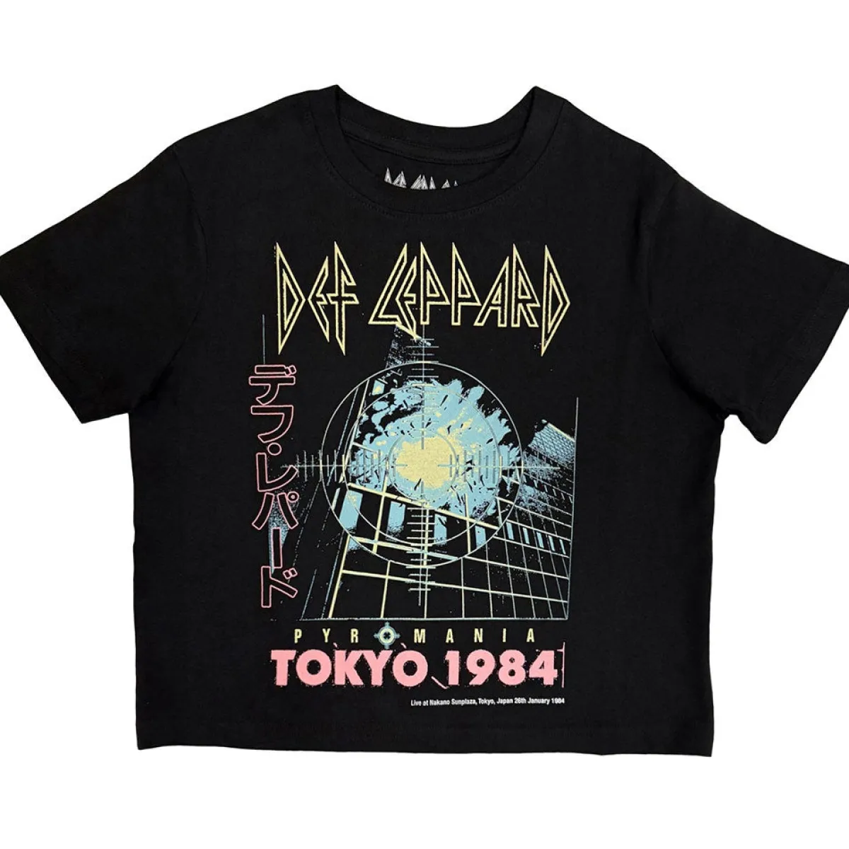Clearance Def Leppard: Tokyo - Crop Toppi T-Paidat|Bändipaidat