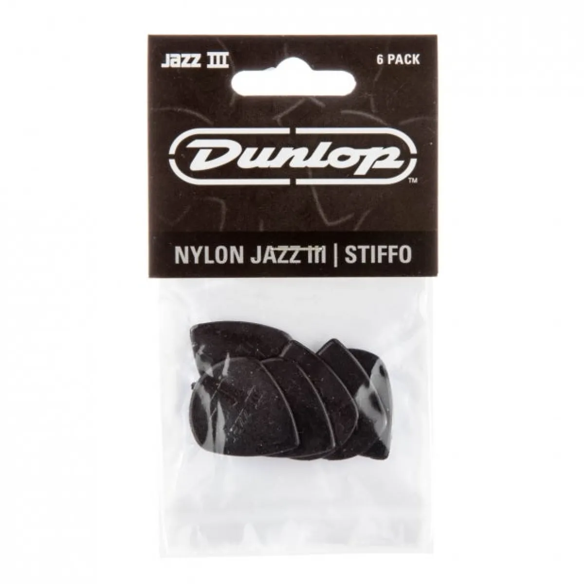 New Jazz III -plektrat, 6kpl Musta Plektrat