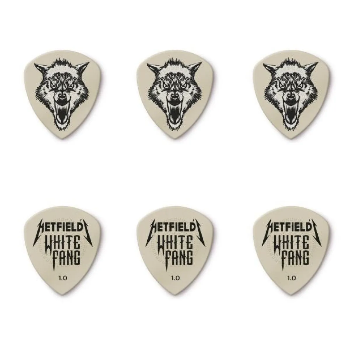 Online 1,00mm Hetfield's White Fang - Plektrasetti 6kpl Metallica|Plektrat