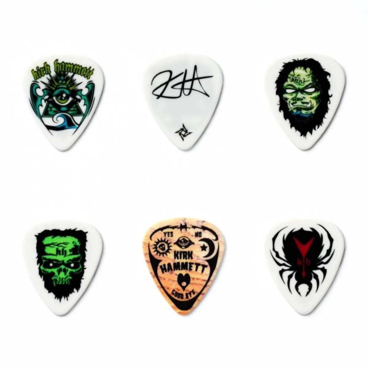 Best 0,88mm Kirk Hammet - Plektrasetti 6kpl Metallica|Plektrat