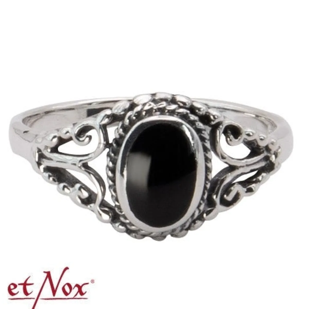 Clearance Black ornament with onyx - Sormus Goottikamaa|Sormukset