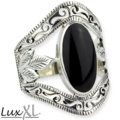 Online Silver with onyx - Sormus Goottikamaa|Kivi Ja Kristallikorut