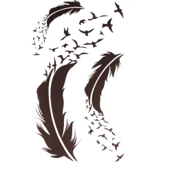 New Feather Birds - siirtotatuointi Siirtotatuoinnit