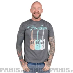 Hot Fender: Triple Guitar - T-paita T-Paidat|Bändipaidat