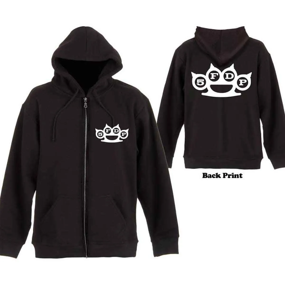 New Five Finger Death Punch: Knuckles- Unisex vetoketjuhuppari, musta Hupparit|Bändipaidat