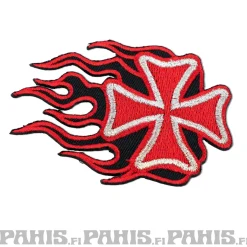 Outlet Flaming Cross - Kangasmerkki Rockabilly|Kangasmerkit