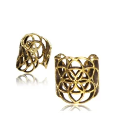 Best Flower of Life klipsikorvakoru, messinki Hippikamaa|Korvakorut