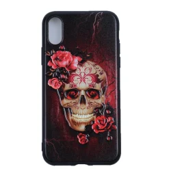 Online Flower Skull II - Suojakuori, iPhone X Apple