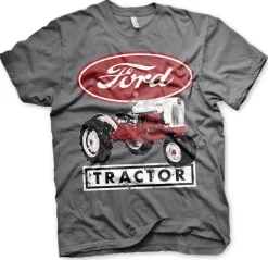 Ford Tractor - T-paita, tummanharmaa T-Paidat|Bikerit