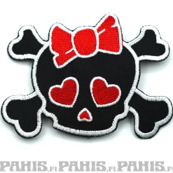 Best Girly Skull - kangasmerkki Haalarimerkit|Rockabilly