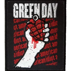 Hot Green Day: American Idiot text repeat - Kangasmerkki Green Day|Kangasmerkit