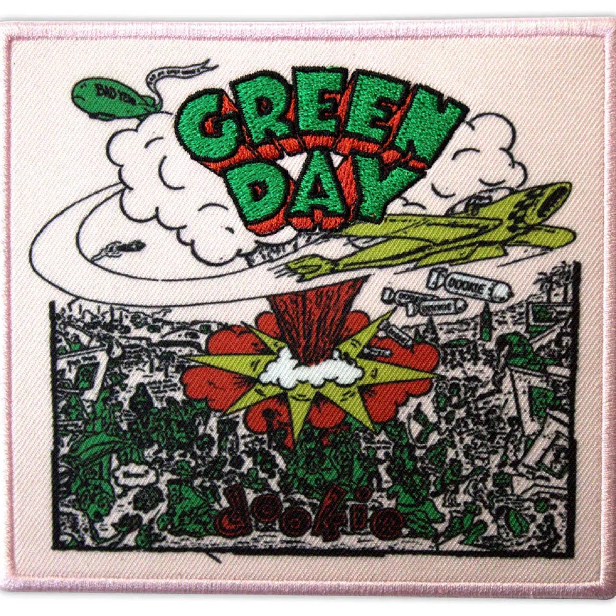 Online Green Day: Dookie album cover pink - Kangasmerkki Green Day|Kangasmerkit