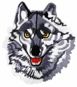 Hot Grey Wolf - Kangasmerkki Haalarimerkit|Kangasmerkit
