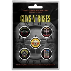 New Guns N Roses Bullet logo - Pinssi setti 5kpl Pinssit Ja Rintanapit|Guns N Roses