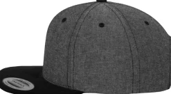 Hot Flexfit Chambray-Suede snapback - Lippis, black Lippikset