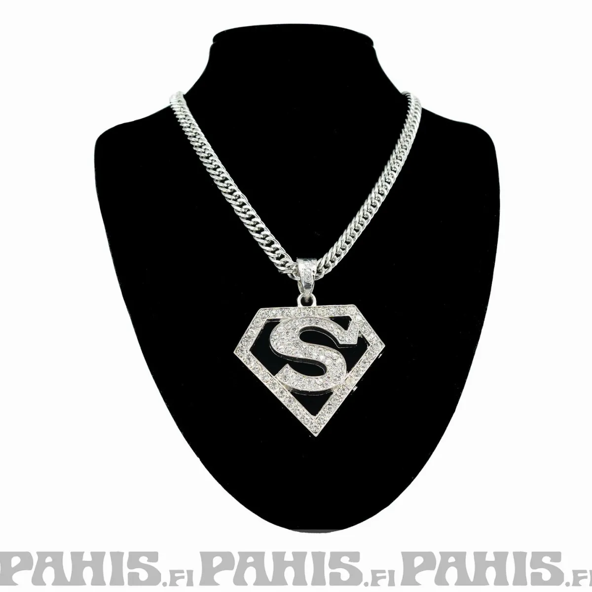 Clearance Hopeanvärinen kaulakoru - Superman Hip Hop & Räp|Kaulakorut