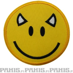 Clearance Hornedhappy face - kangasmerkki Haalarimerkit|Kangasmerkit