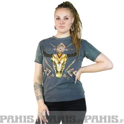 Sale Horned skull - T-paita, harmaa Hippikamaa|T-Paidat