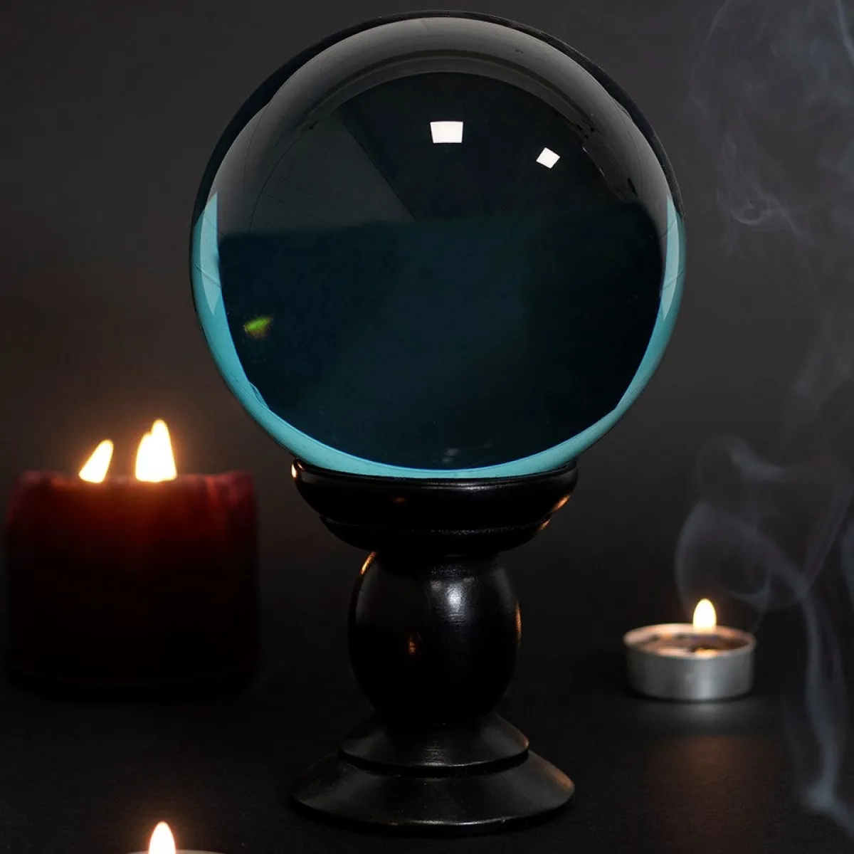 Hot Iso Turkoosi Kristallipallo Goottikamaa|Koriste-Esineet