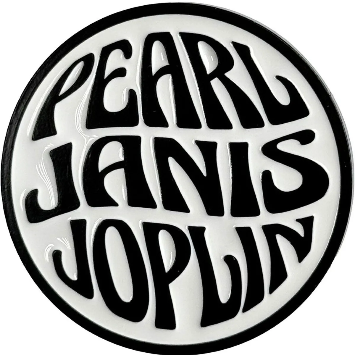 New Janis Joplin: Pearl Emblem Mono - Pinssi Hippikamaa|Pinssit Ja Rintanapit