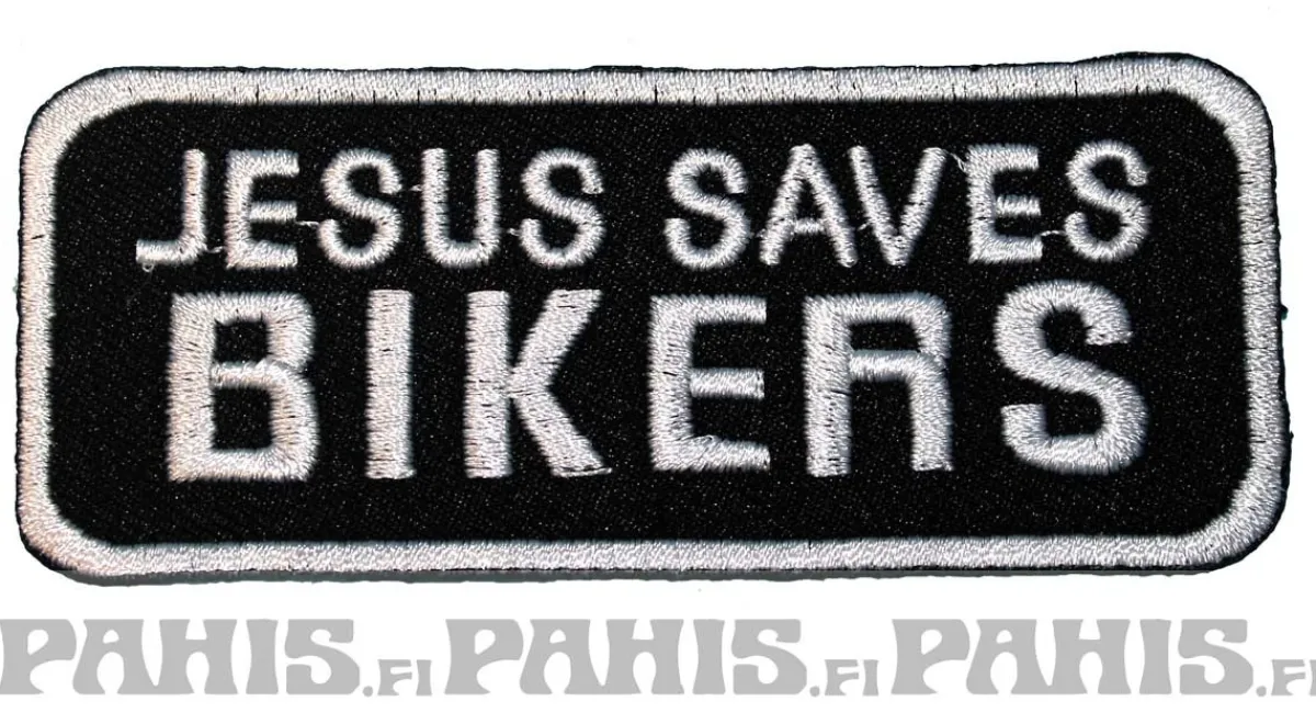 Best Jesus Saves Bikers - Kangasmerkki Kangasmerkit|Bikerit