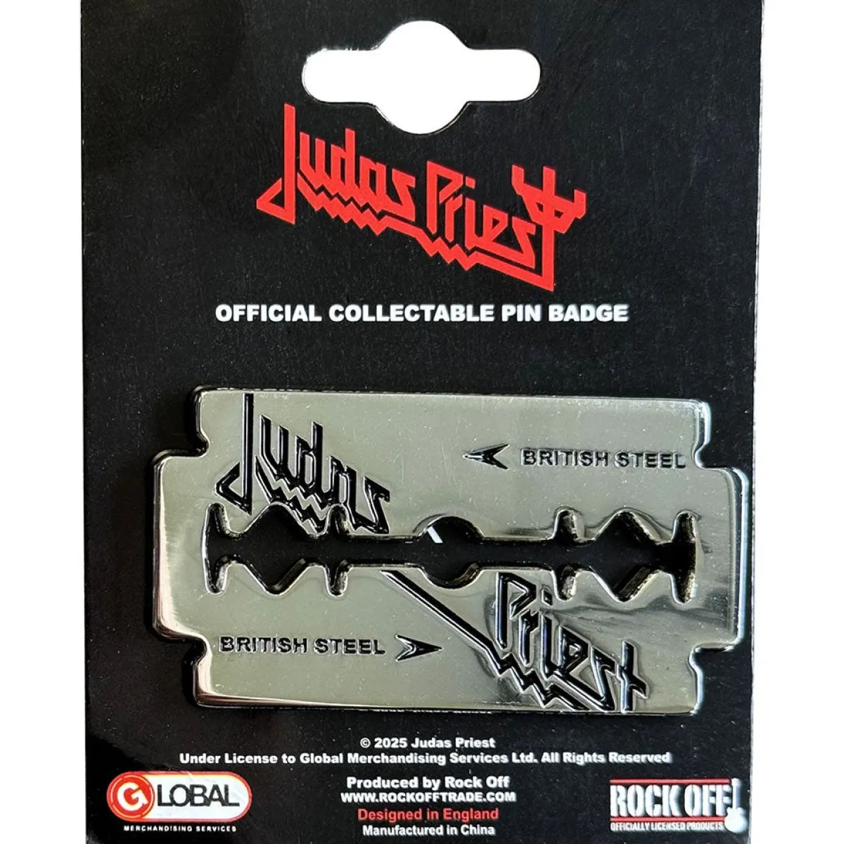 Clearance Judas Priest: British Steel Razor Blade - Pinssi Rock´N´Roll Lifestyle