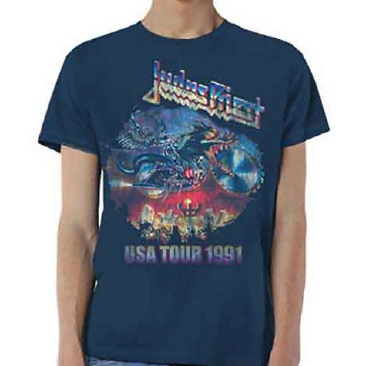 Online Judas Priest Painkiller US Tour 91 - T-paita, tummansininen Bändipaidat|Bändipaidat
