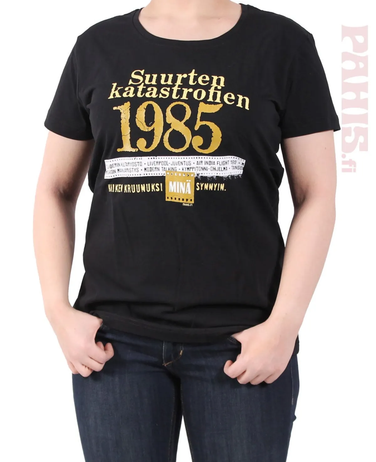 New Katastrofi 1985 Lady Fit T-paita Katastrofi Paidat