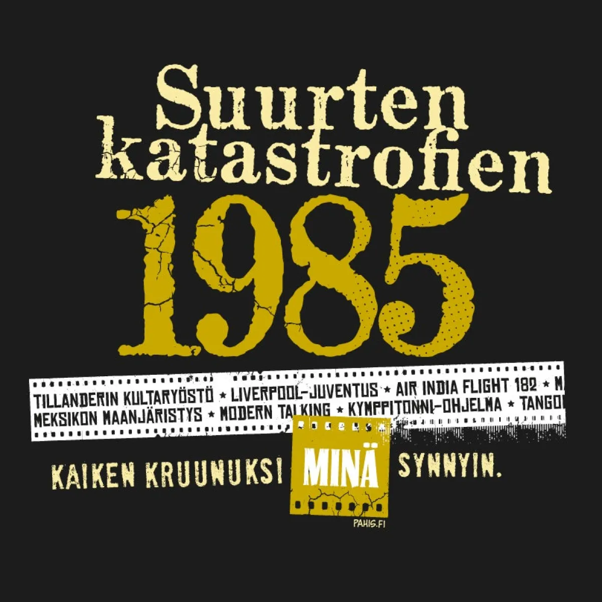 New Katastrofi 1985 Lady Fit T-paita Katastrofi Paidat