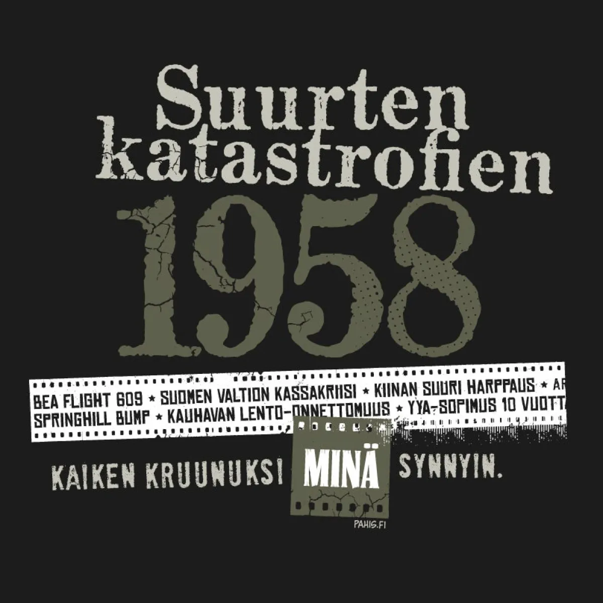 New Katastrofi 1958 T-paita Katastrofi Paidat