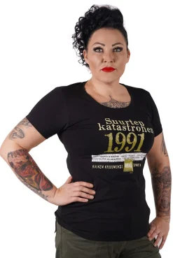 Katastrofi 1991 - T-paita / Ladyfit T-paita Katastrofi Paidat|Ystävälle