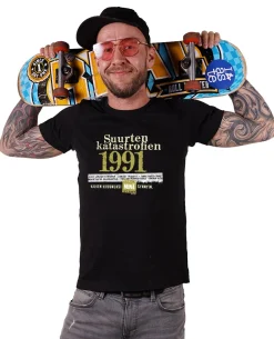Katastrofi 1991 - T-paita / Ladyfit T-paita Katastrofi Paidat|Ystävälle