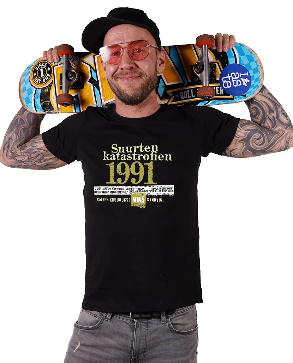 Katastrofi 1991 - T-paita / Ladyfit T-paita Katastrofi Paidat|Ystävälle