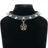Outlet Keinonahka choker - Pentagram Goottikamaa|Punk!