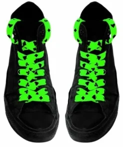 Best Kengännauhat, Neon green card symbols Jalkinevarusteet|Punk!