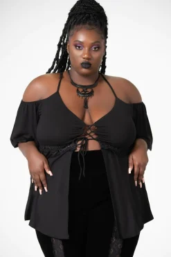Hot Amber Bat - Cold shoulder toppi Topit
